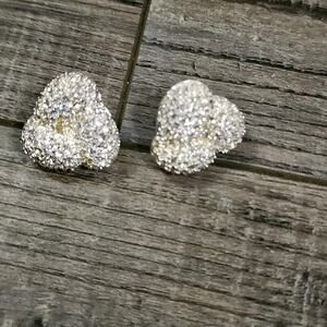 Vintage  Silver tone Napier signed earrings b34